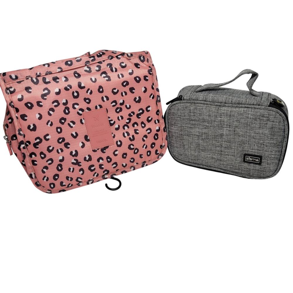 Sisma Travel Cable Organizer Case + Hanging Makeup Toiletry Bag Lot 2‎